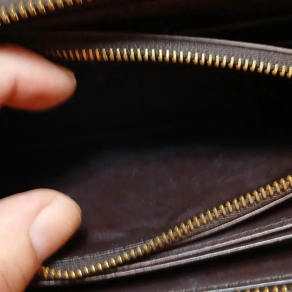 AUTHENTIC LOUIS VUITTON RED WINE COLORED WALLET lllq - Picture 12 of 16